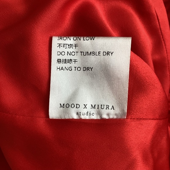 Mood x Miura Red Velvet Crystals Heart Cut out dress SZ S - Picture 9 of 9